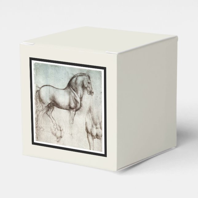 Da Vinci Horse Study Renaissance Sketch Fine Art Favour Box (Front Side)