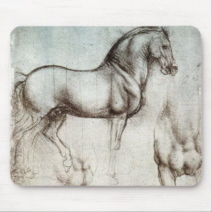 Da Vinci Horse Study Renaissance Sketch Fine Art Mouse Pad