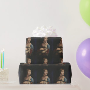 DA VINCI LADY WITH AN ERMINE WRAPPING PAPER