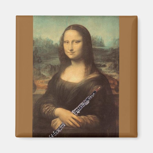 Da Vinci, Mona Lisa and Oboe Magnet (Front)