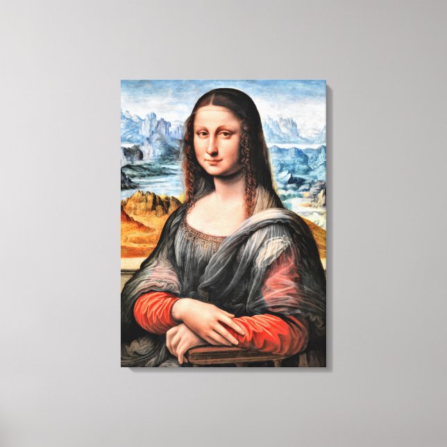 Da Vinci - Mona Lisa, world-famous painting Canvas Print (Front)