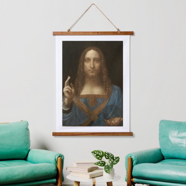 Da Vinci, Saviour of the World, Salvator Mundi Hanging Tapestry (Living Room)