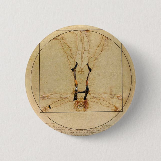 da Vinci Skydiving 6 Cm Round Badge (Front)