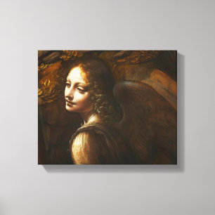 Da Vinci Virgin of the Rocks Angel Canvas Wrap Print