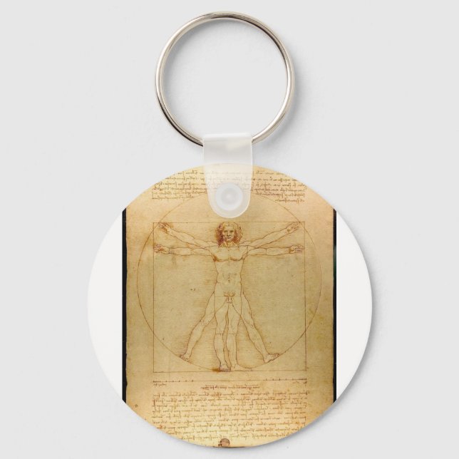 Da Vinci Vitruve Luc Viatour Key Ring (Front)