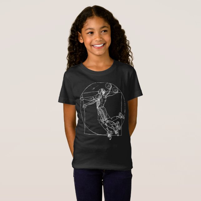 Da Vinci Vitruvian man basketball shirt (Front Full)