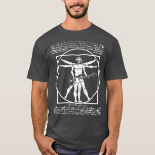 Da Vinci Vitruvian Man Bass Guitar Player  Bass T-Shirt
