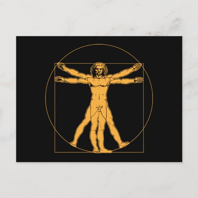 Da Vinci Vitruvian Man Postcard (Front)