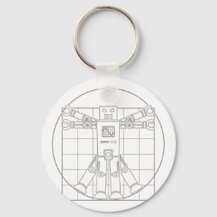 Da Vinci Vitruvian Robot Key Ring