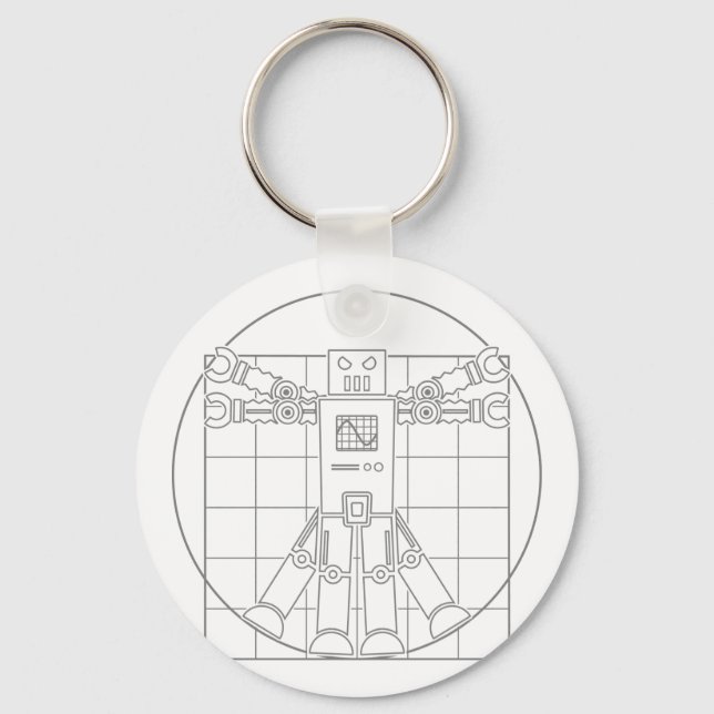 Da Vinci Vitruvian Robot Key Ring (Front)
