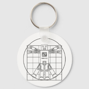 Da Vinci Vitruvian Robot Keychain