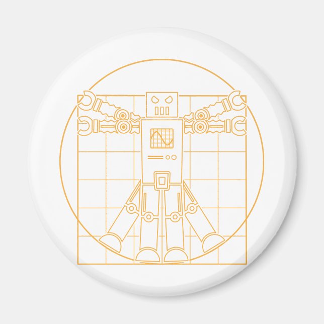 Da Vinci Vitruvian Robot Magnet (Front)