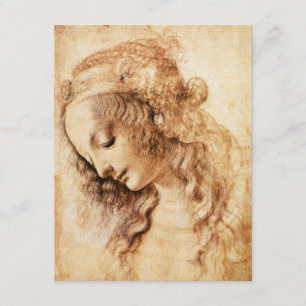 Da Vinci Woman’s Head Invitations