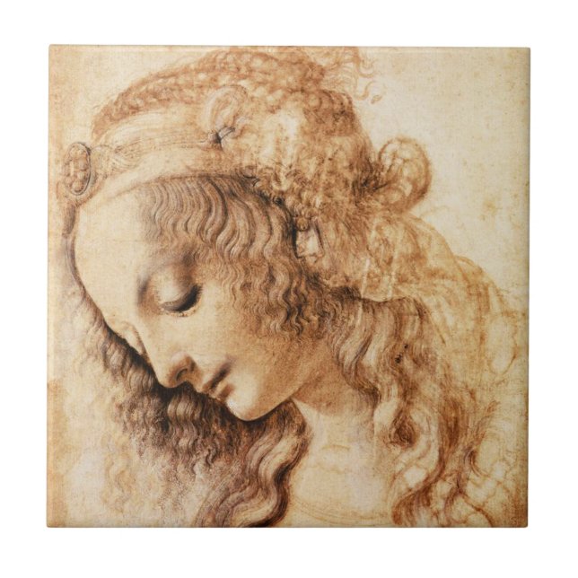 Da Vinci Woman’s Head Tile (Front)