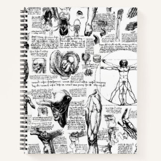 Da Vinci's Anatomy Sketchbook Notebook