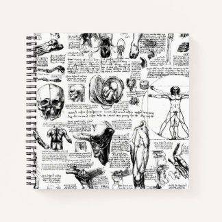 Da Vinci's Anatomy Sketchbook Notebook