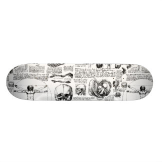 Da Vinci's Anatomy Sketchbook Skateboard