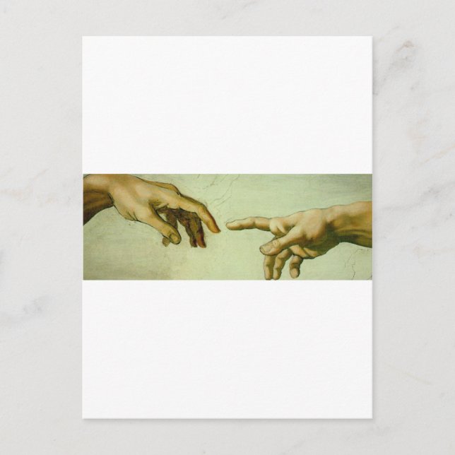 Da Vinci's Creation of Adam Postcard (Front)