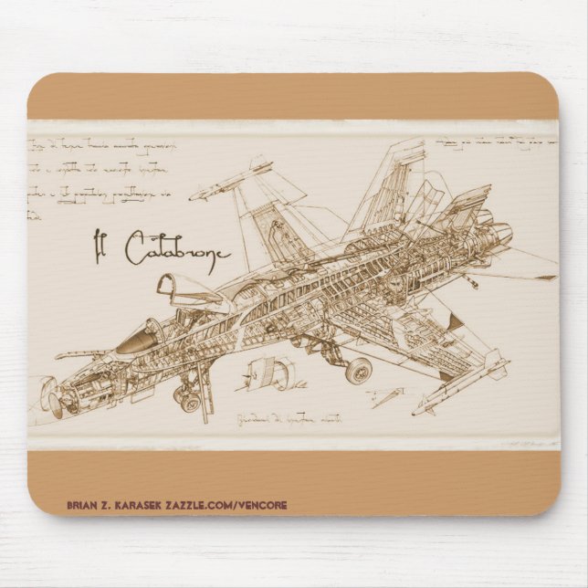 Da Vinci's F/A-18 Hornet Mousepad (Front)