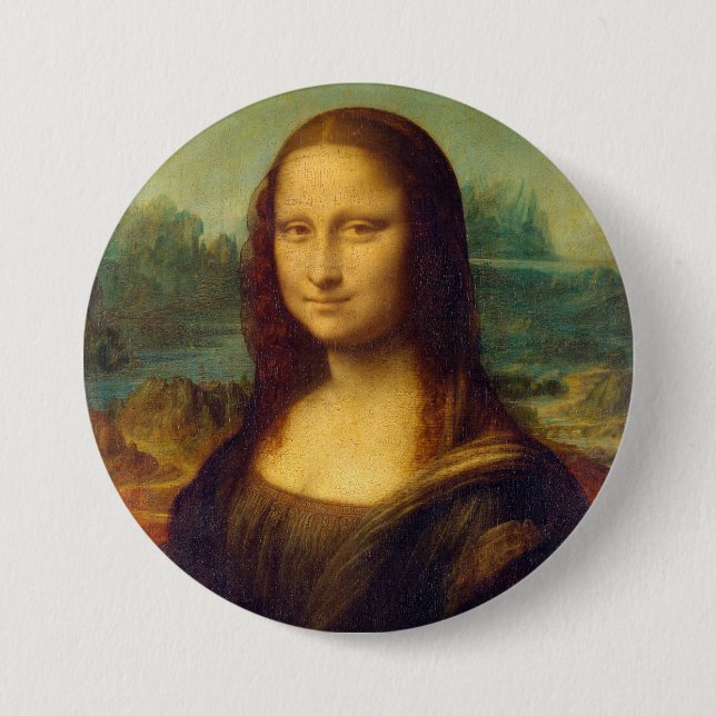Da Vinci's Mona Lisa 7.5 Cm Round Badge (Front)