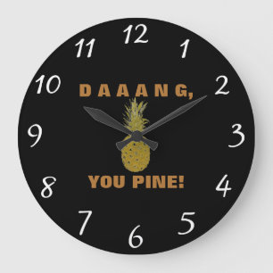 Daaang You Pine Wall Clock