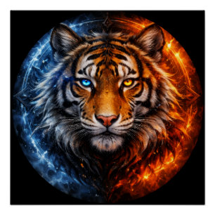 Daagwear – Duality Tiger Fire & Ice Spirit Poster