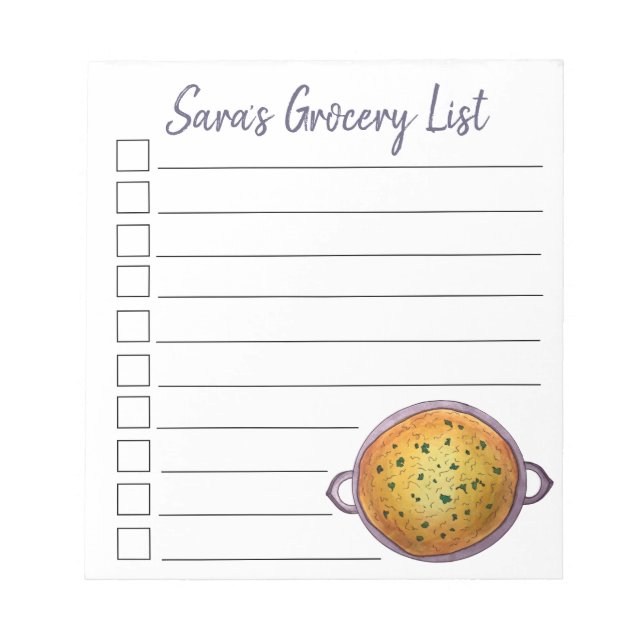 Daal Vegetarian Indian Red Lentil Grocery List Notepad (Front)