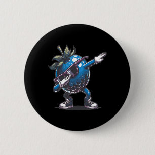 Dab Blueberry Dancing Dabbing Blueberry Fruit  6 Cm Round Badge