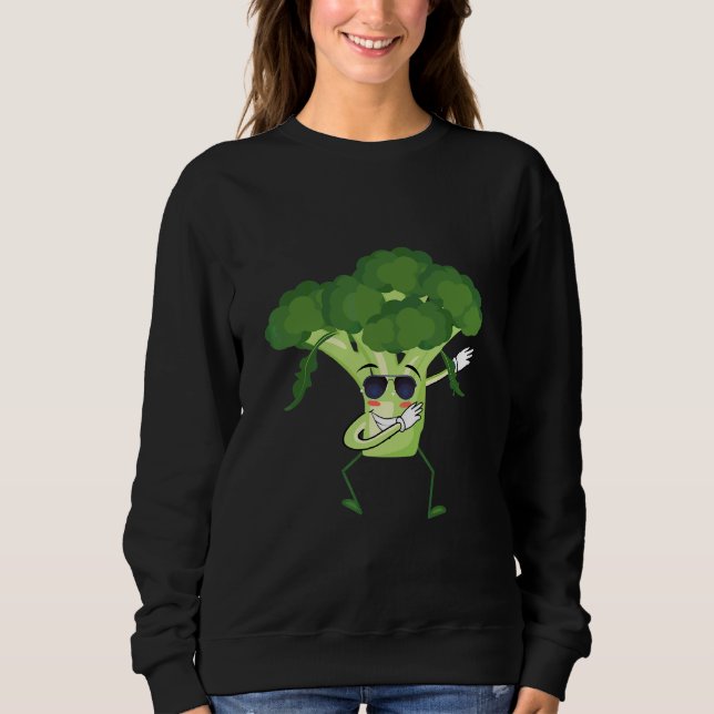 Dab Broccoli Dancing Dabbing Broccoli Vegetables Sweatshirt (Front)