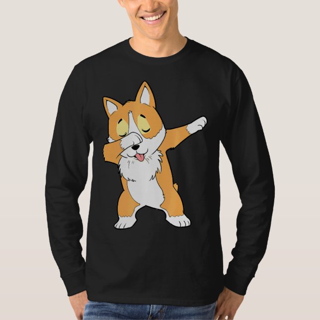 Dab Corgi Dabbing Corgi T-Shirt (Front)