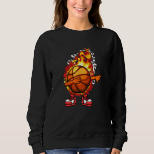 Dab Dabbing Fire Ball Sports League Team Players B Sweatshirt