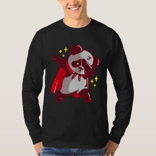 Dab Dabbing Move Panda Bear with Cape Dance Dabbin T-Shirt