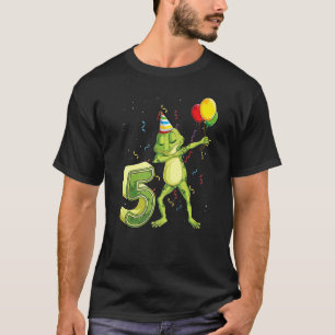 Dab Frog Fifth 5th Birthday Five 5 Years Old Bday T-Shirt