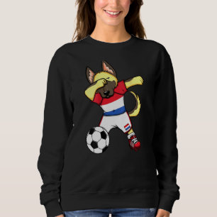 Dab German Shepherd Netherlands Soccer Fans Jersey Sweatshirt