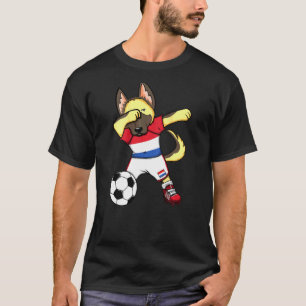Dab German Shepherd Netherlands Soccer Fans Jersey T-Shirt