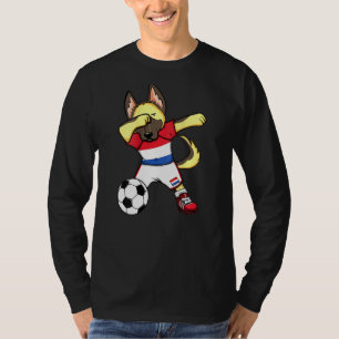 Dab German Shepherd Netherlands Soccer Fans Jersey T-Shirt