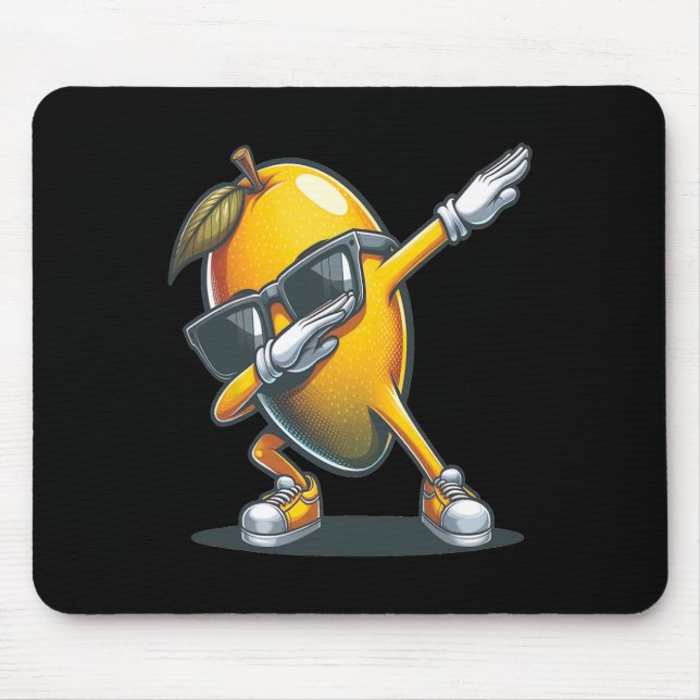 Dab Mango Dancing Dabbing Mango Fruit With Sungles Mouse Pad (Front)