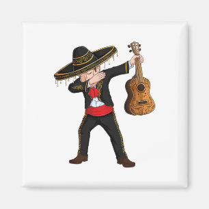 Dab Mexican Mariachi Costume Charro Sombrero Cinco Magnet