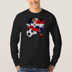 Dab Penguin Dominican Republic Soccer Fans Jersey  T-Shirt