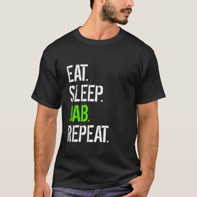 Dab Pose Eat Sleep Dab Repeat Funny Dabbing T-Shirt (Front)