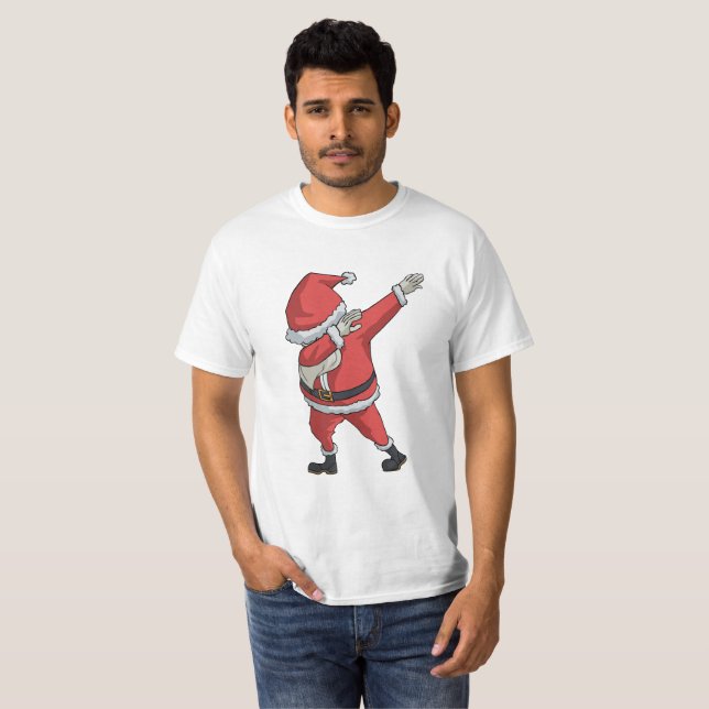 Dab Santa Clause T-shirt Funny Christmas Dabbing (Front Full)