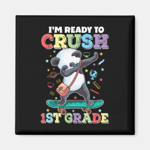 Dab Skateboarding Panda Crushing 1st Grade Ck To S Magnet