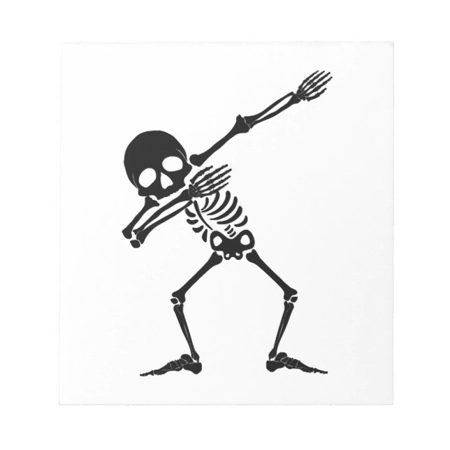 Dab skeleton dabbing skeleton - skull men shirt notepad (Front)