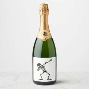 Dab skeleton dabbing skeleton - skull men shirt sparkling wine label