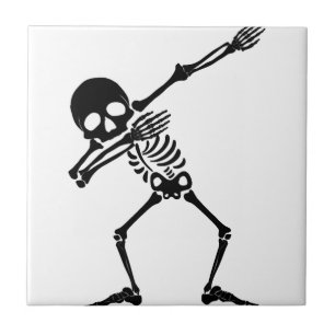 Dab skeleton dabbing skeleton - skull men shirt tile