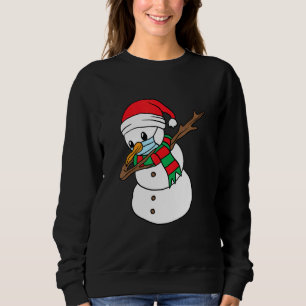 Dab Snowman Facial Mask Christmas Sweatshirt