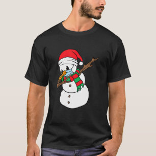 Dab Snowman Facial Mask Christmas T-Shirt