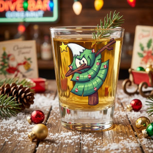 Dabbin’ Christmas Tree Holiday Shot Glass