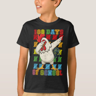 Dabbing 100 Days Of School Chicken 100th Day Teach T-Shirt