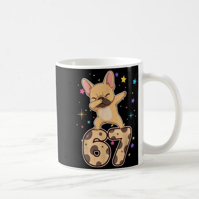 Dabbing 67 French Bulldog 67 Dog Funny Six Seven M Coffee Mug (Right)